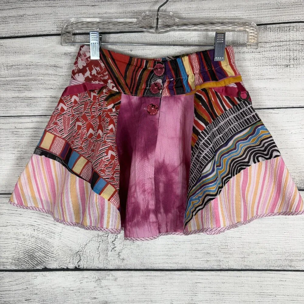 Save the Queen Patchwork Cotton Lined Skirt Size 6 - Picture 1 of 9